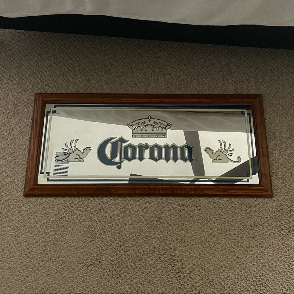 Vintage Corona beer bar mirror